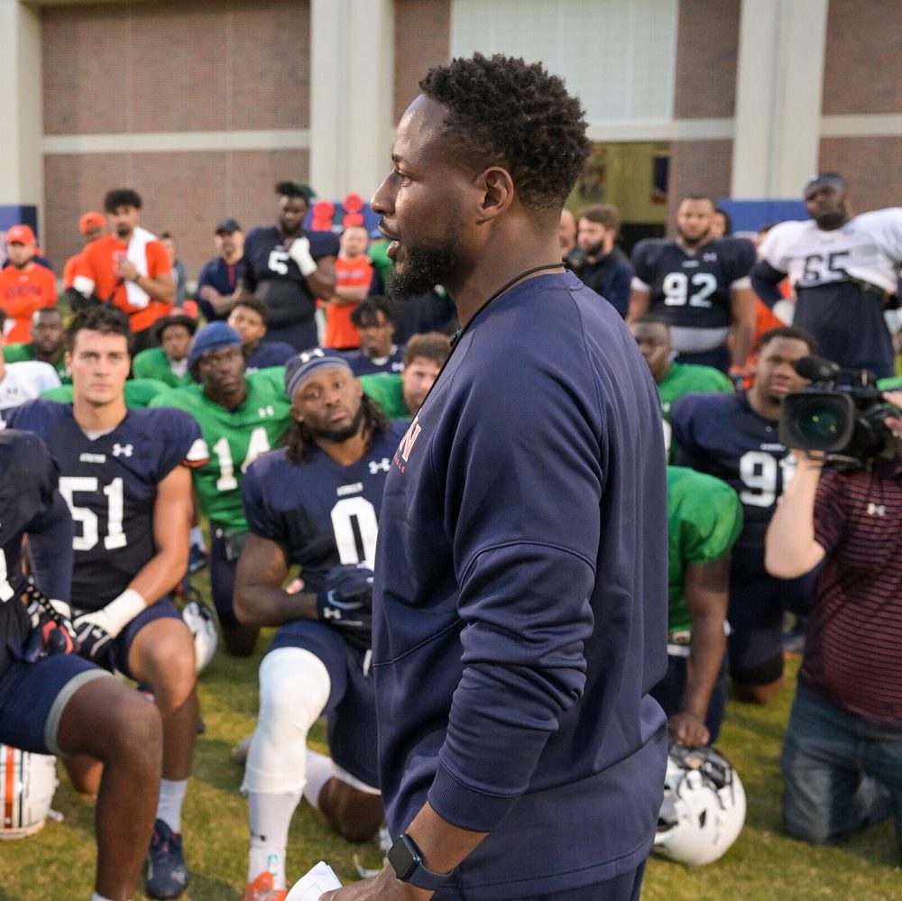 Coach Carnell Williams talks to his team following practice Tuesday. Auburn football practice on Tuesday, Nov 1 2022 in Auburn, AL. Alabama News