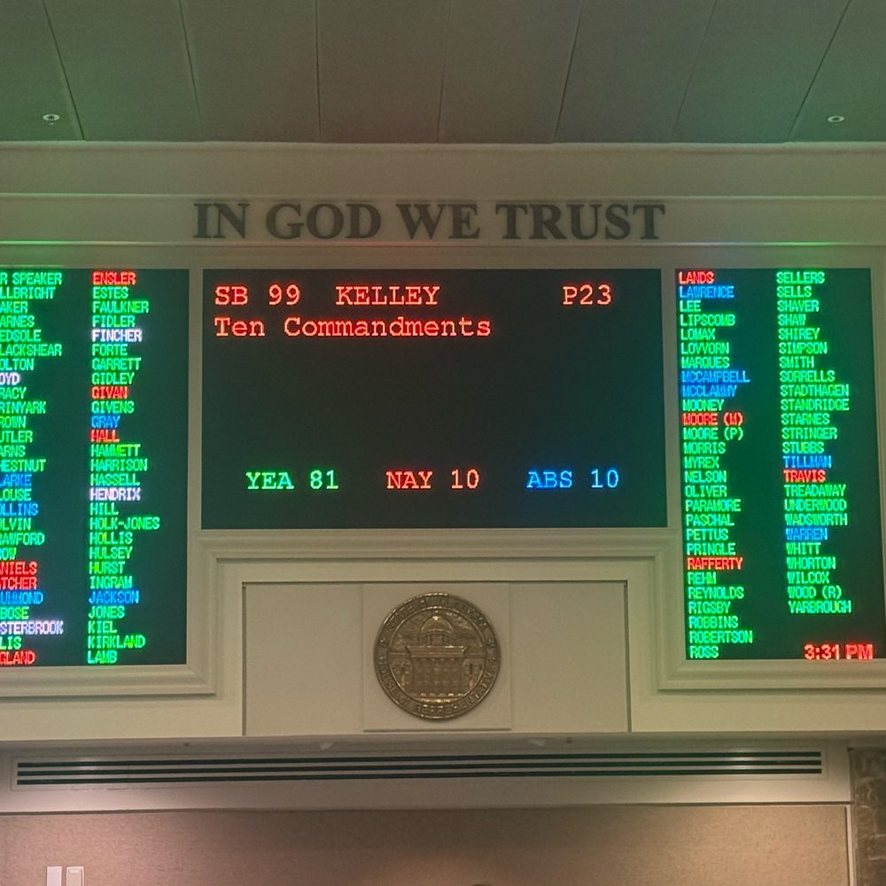 10 Commandment vote Alabama News