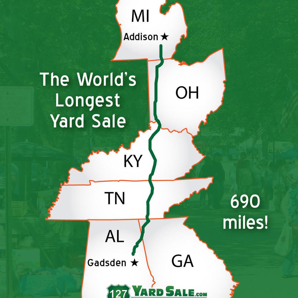 127 yard sale state route map hi res Alabama News