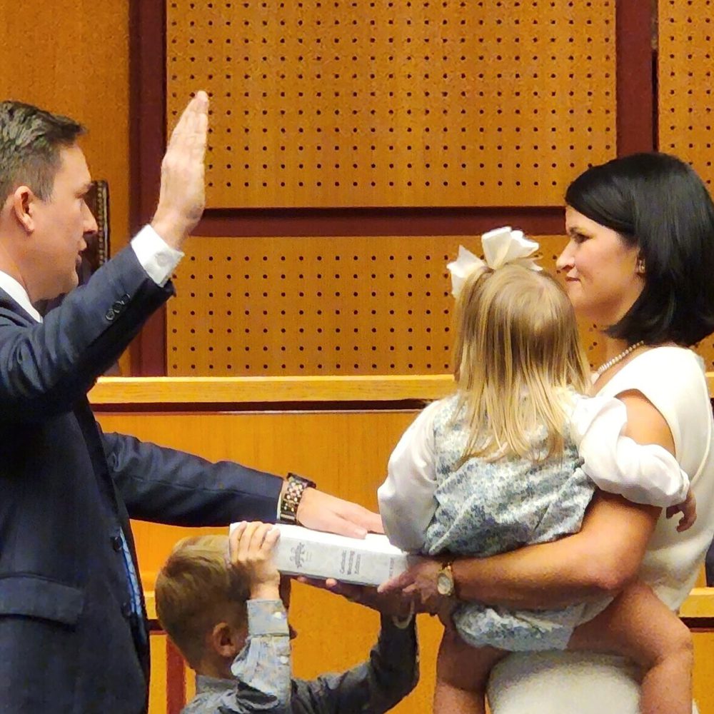 Mobile County District Attorney Keith Blackwood sworn in on Wednesday, Jan. 11, 2023. Photo: Erica Thomas. Alabama News