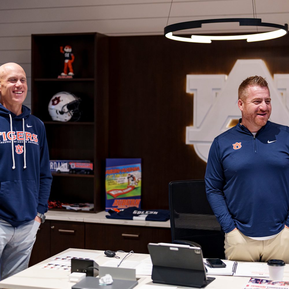 Auburn football head coach Alex Golesh and defensive coordinator DJ Durkin Alabama News