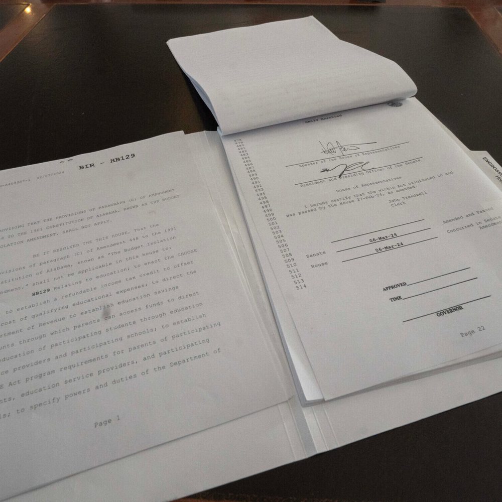 CHOOSE Act, as signed into law by Gov. Kay Ivey, 3/7/2024 Alabama News