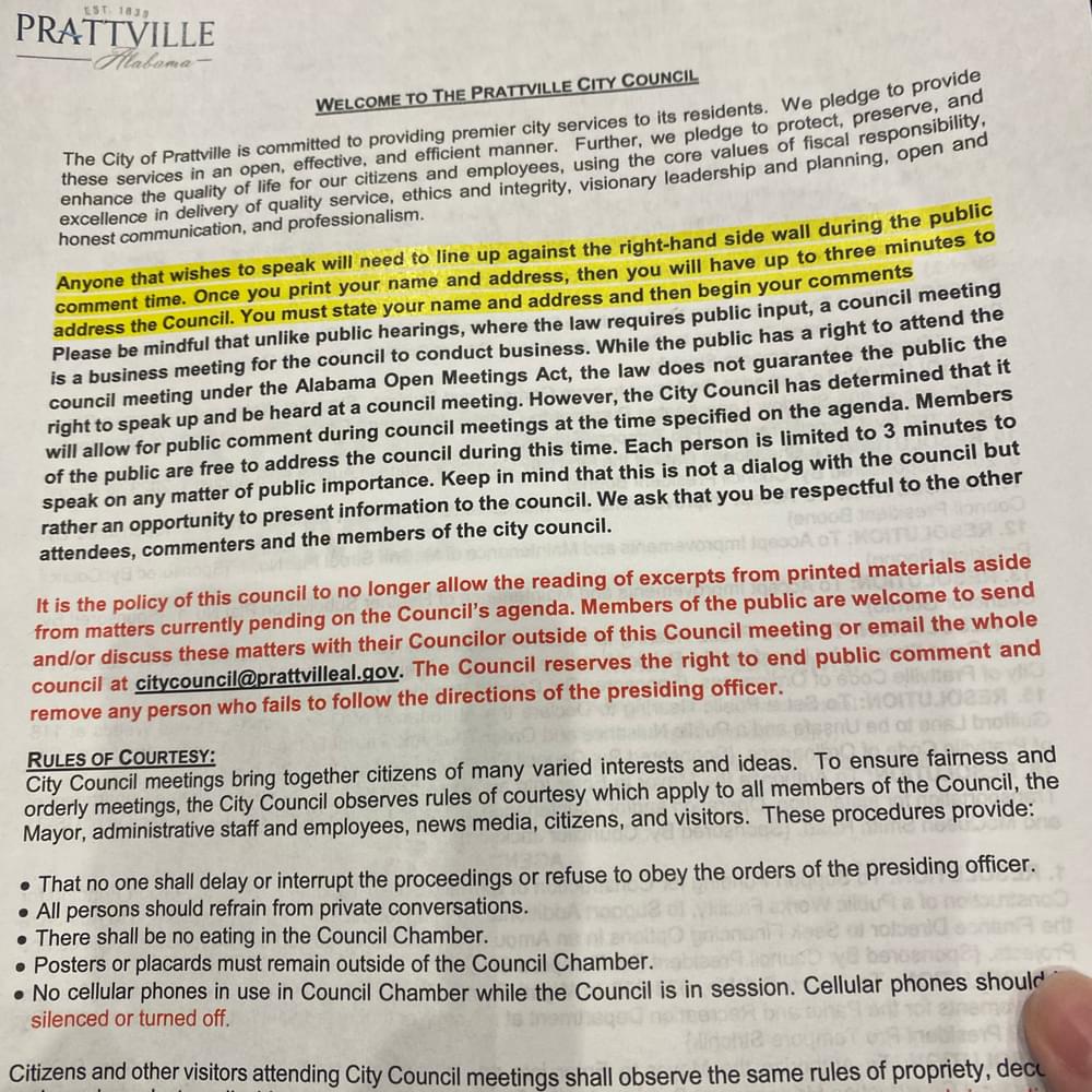 Prattville City Council Alabama News
