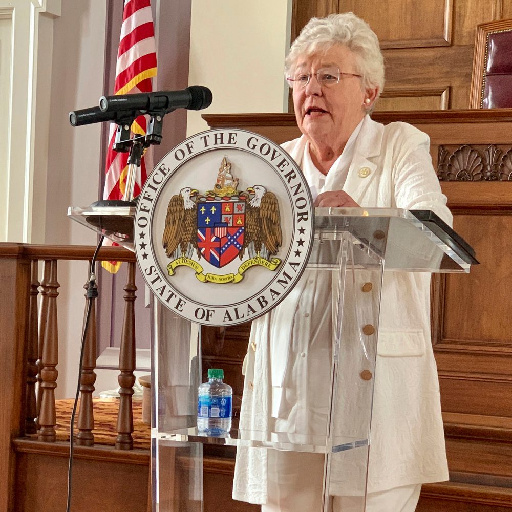 Scott Harris (left) and Governor Kay Ivey Alabama News