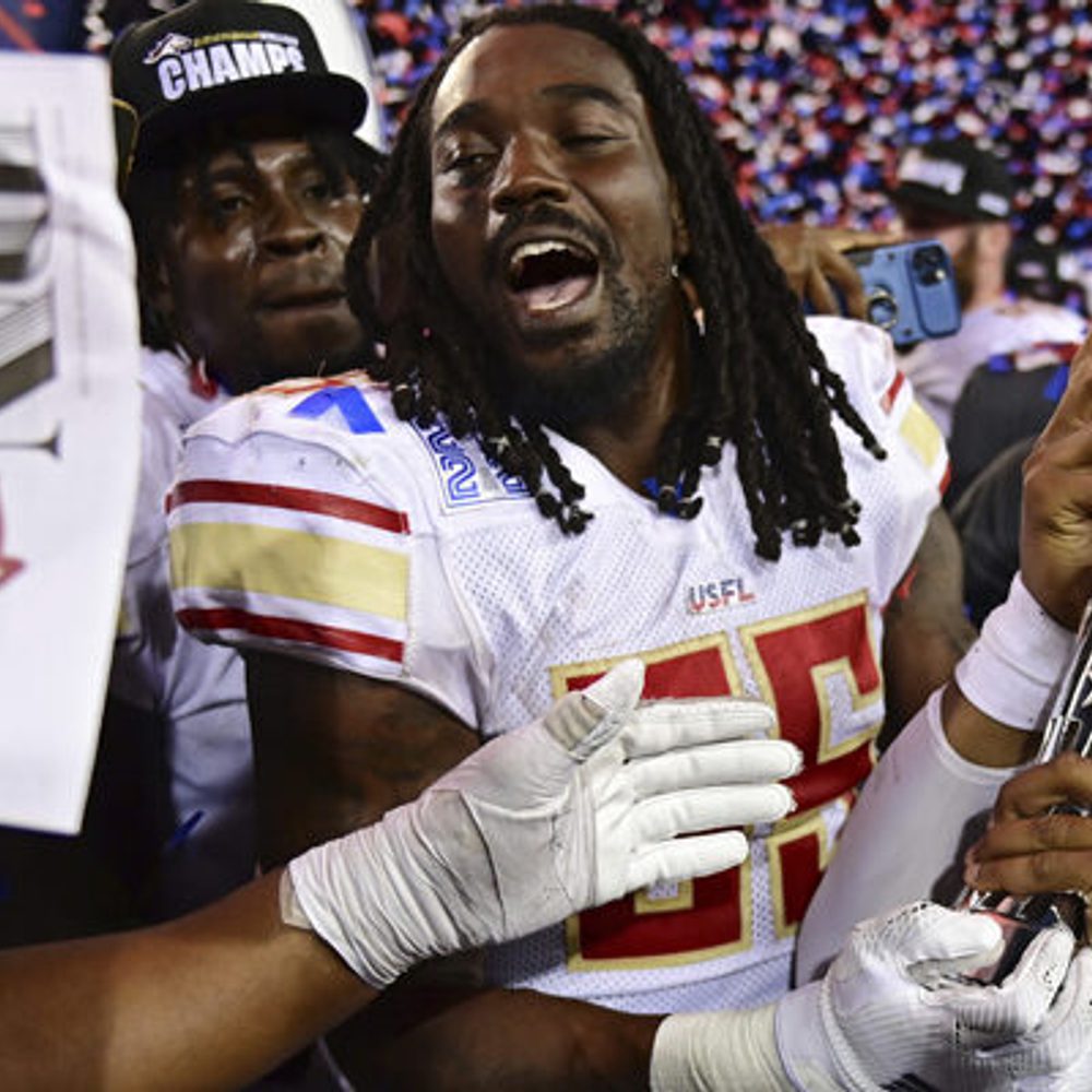 AP22185148699332 Birmingham Stallions celebrate USFL Championship win Alabama News