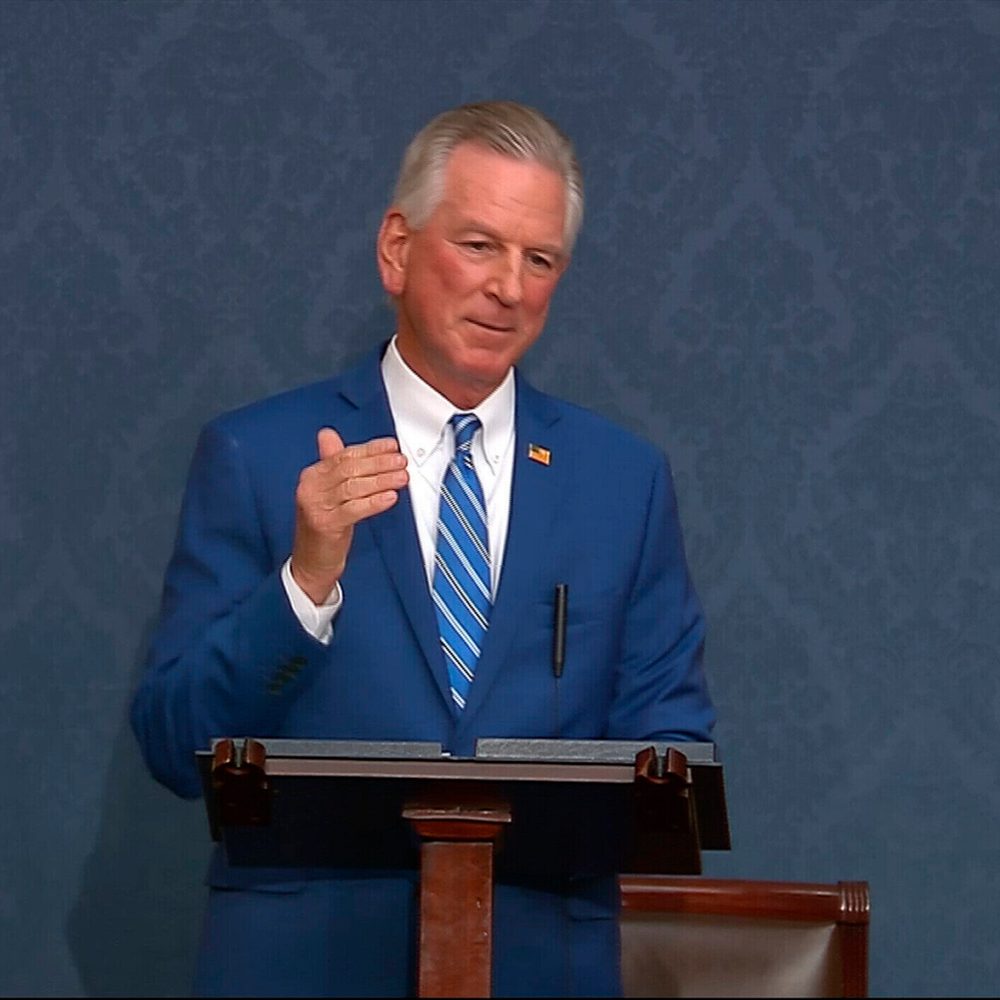 U.S. Senator Tommy Tuberville on the Senate floor, 11/1/2023 Alabama News