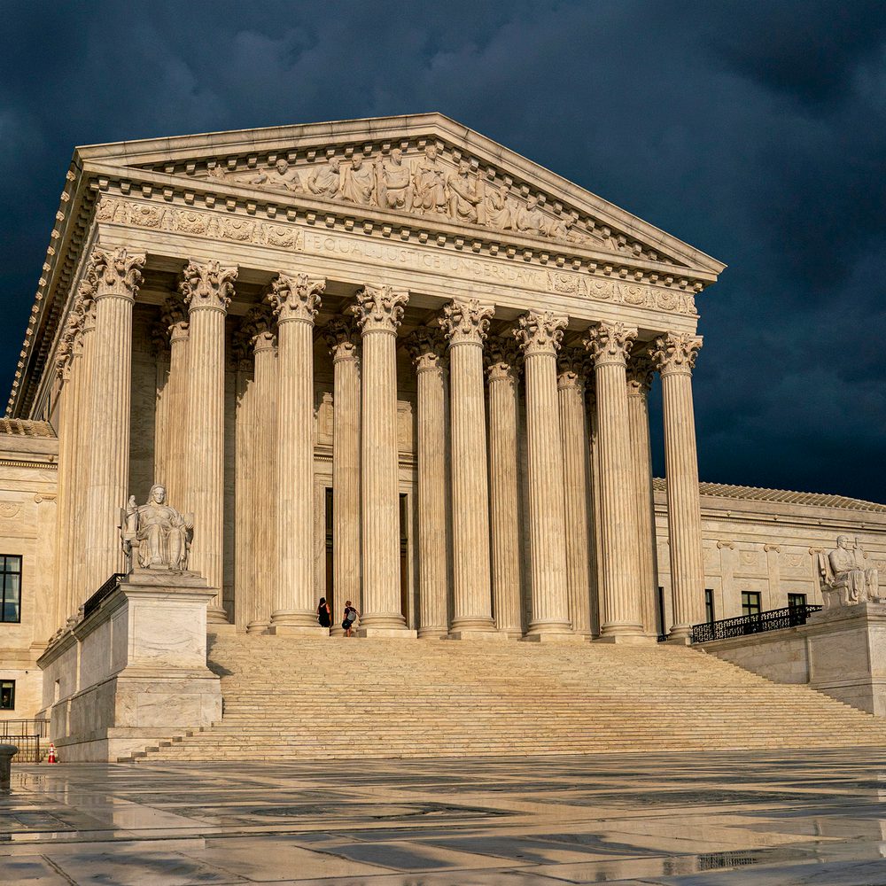 FILE - The Supreme Court is seen under stormy skies in Washington, June 20, 2019. In the coming days, the Supreme Court will confront a perfect storm mostly of its own making, a trio of decisions stemming directly from the Jan. 6, 2021 attack on the U.S. Alabama News