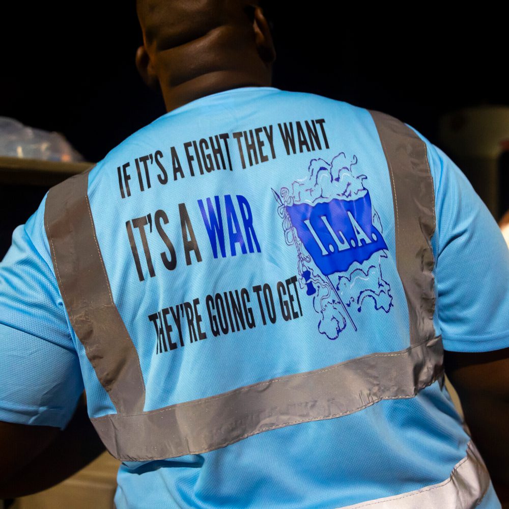 Longshoremen strike at midnight at Bayport Terminal on Tuesday, Oct. 1, 2024, in Houston. (AP Photo/Annie Mulligan) Alabama News