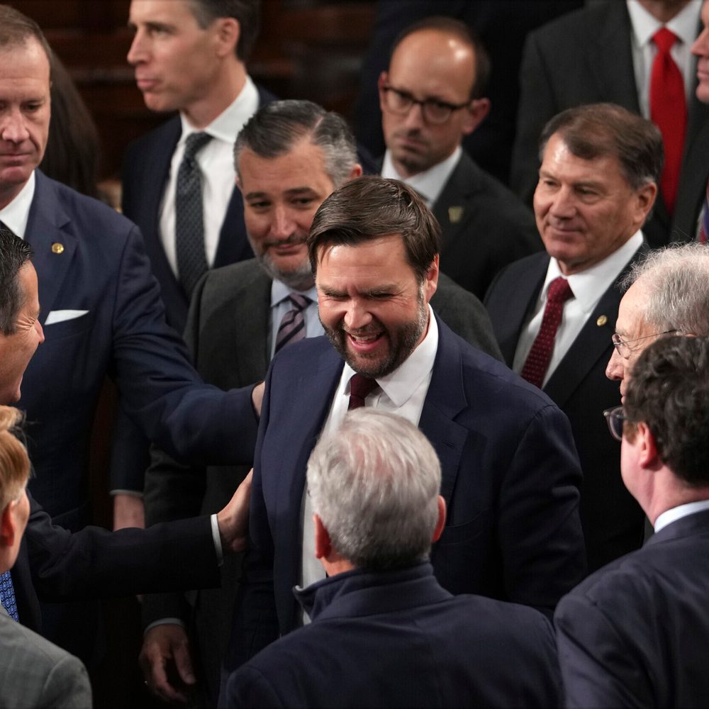 Vice President-elect JD Vance is congratulated after a joint session of Congress confirmed the Electoral College votes, affirming President-elect Donald Trump's victory in the presidential election, Monday, Jan. 6, 2025, at the U.S. Capitol in Washington. Alabama News