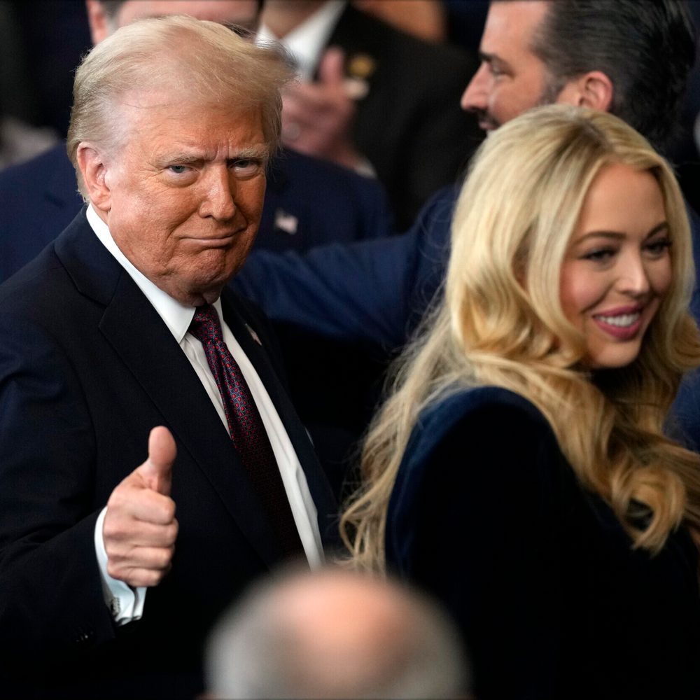 President reacts and Tiffany Trump smiles during the 60th Presidential Inauguration in the Rotunda of the U.S. Capitol in Washington, Monday, Jan. 20, 2025. (AP Photo/Julia Demaree Nikhinson, Pool) Alabama News