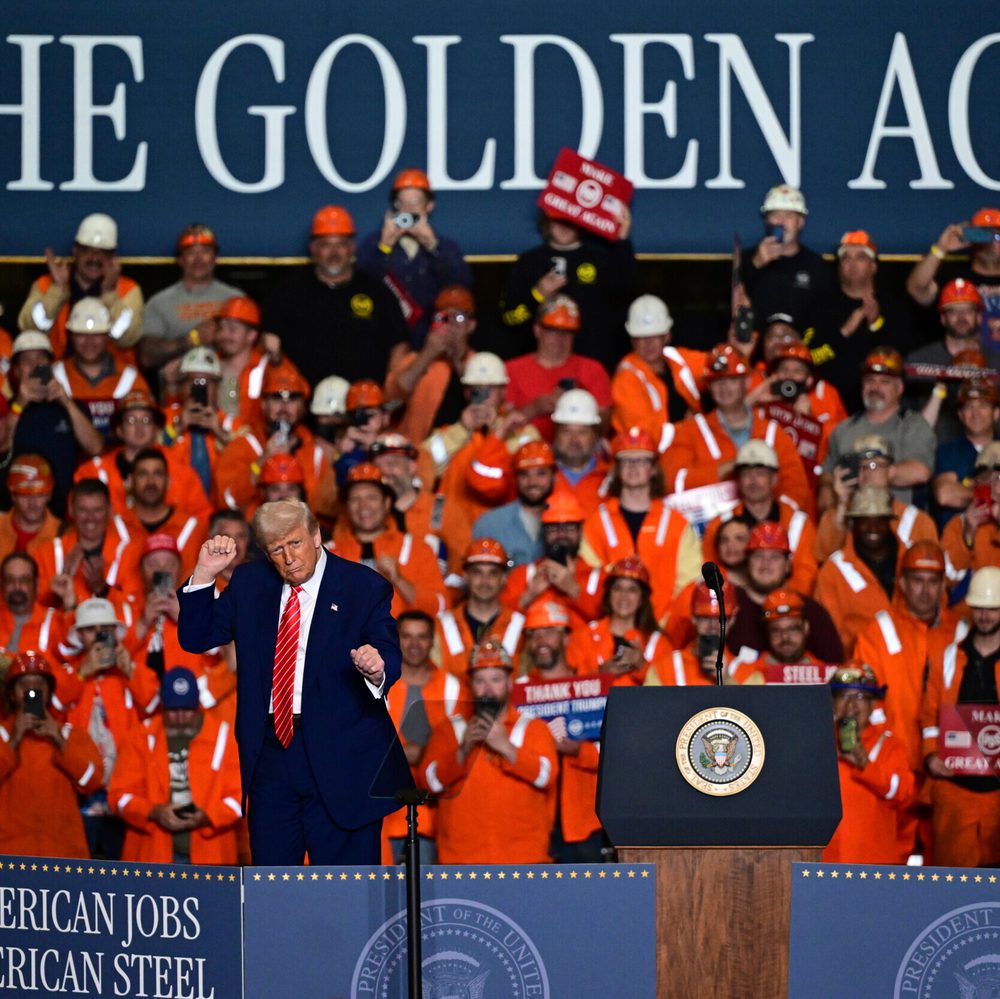 President Donald Trump dances after speaking at the U.S. Steel Mon Valley Works-Irvin plant, Friday, May 30, 2025, in West Mifflin, Pa. Alabama News