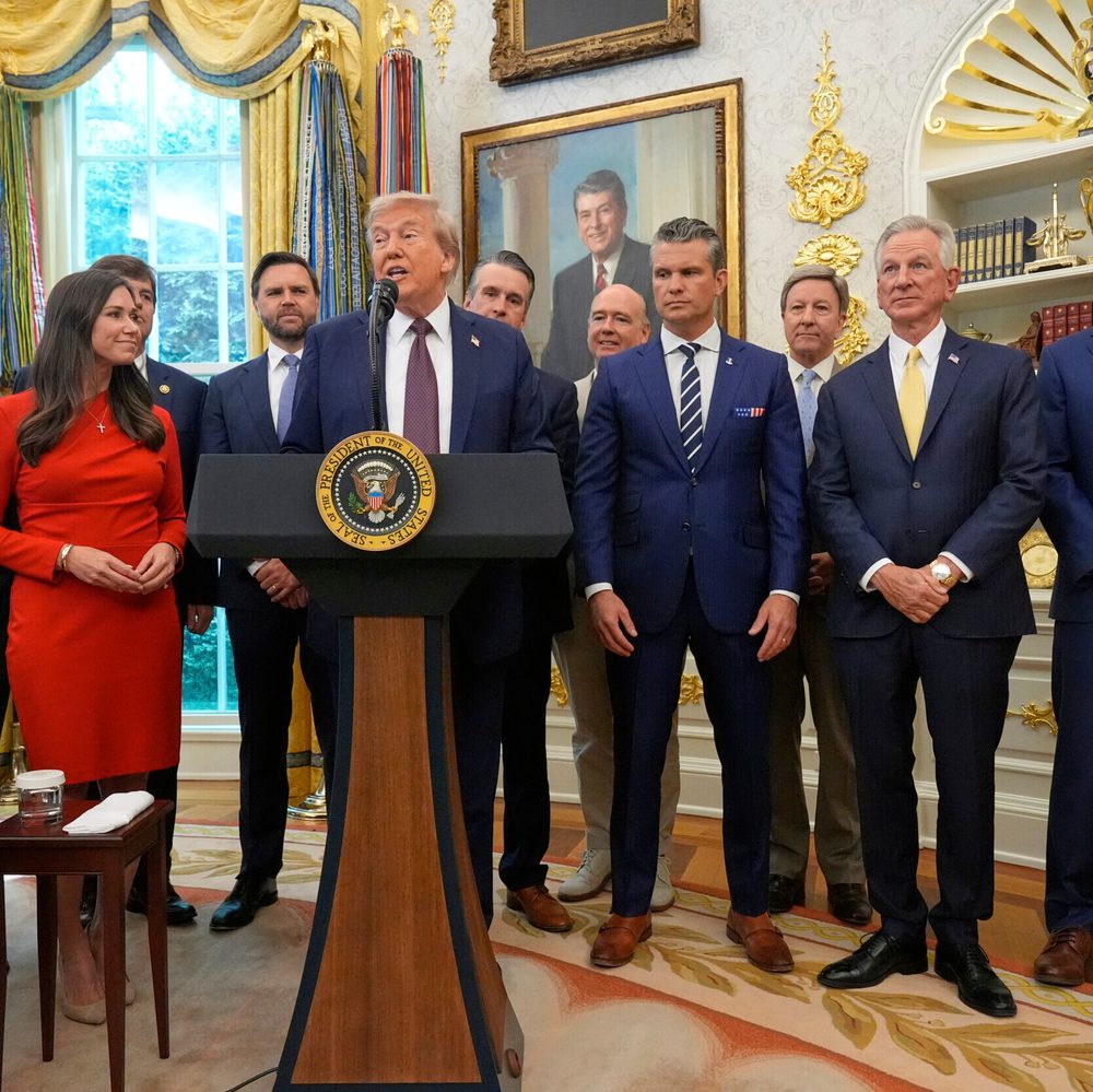 President Donald Trump speaks about the relocation of U.S. Space Command headquarters from Colorado to Alabama in the Oval Office of the White House, Tuesday, Sept. 2, 2025, in Washington. (AP Photo/Mark Schiefelbein) Alabama News
