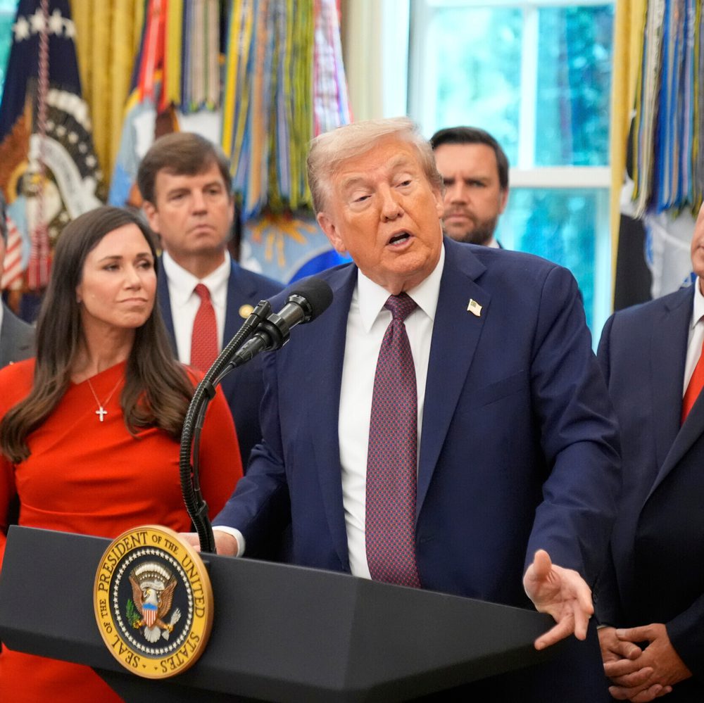 President Donald Trump speaks during an event about the relocation of U.S. Space Command headquarters from Colorado to Alabama in the Oval Office of the White House, Tuesday, Sept. 2, 2025, in Washington. (AP Photo/Mark Schiefelbein) Alabama News