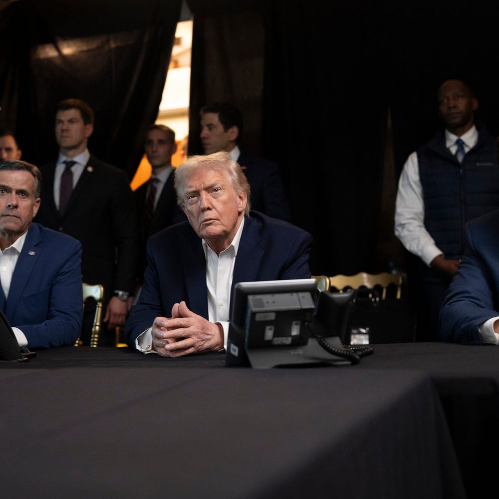 In this photo released by the White House, President Donald Trump monitors U.S. military operations in Venezuela, with CIA Director John Ratcliffe, left, and Secretary of State Marco Rubio at Mar-a-Lago in Palm Beach, Fla., Saturday, Jan. 3, 2026. (Molly Alabama News