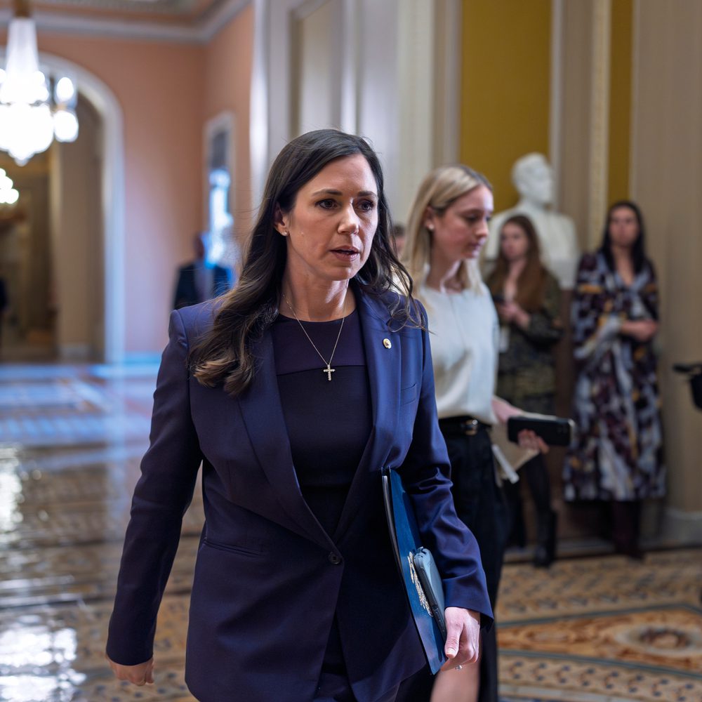 Sen. Katie Britt, R-Ala., who chairs the Department of Homeland Security Appropriations Subcommittee, walks to the chamber following a closed-door meeting with fellow Republicans on spending legislation, at the Capitol in Washington, Wednesday, Jan. 28, 2 Alabama News