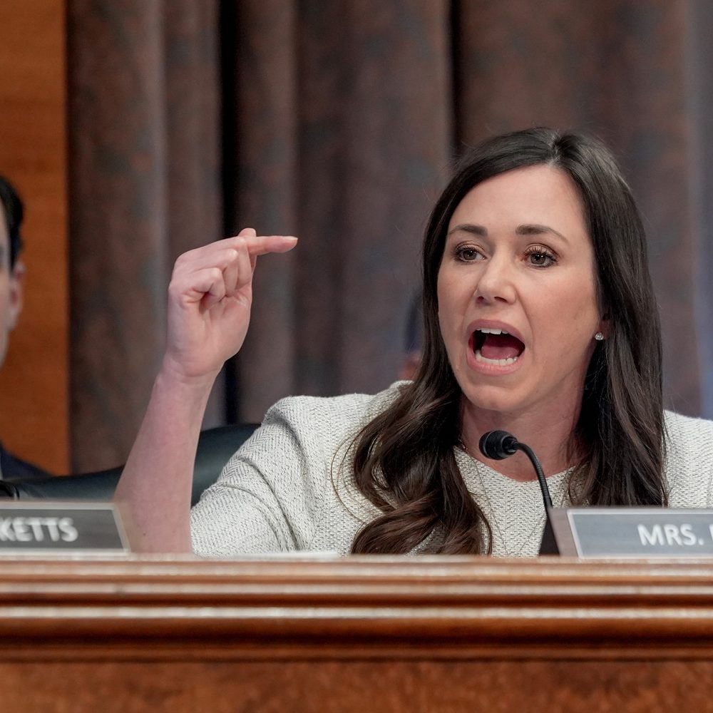 FILE - Sen. Katie Britt, R-Ala., speaks during a Senate Banking, Housing and Urban Affairs Committee hearing on Capitol Hill, Feb. 5, 2026, in Washington. (AP Photo/Mariam Zuhaib, File) Alabama News