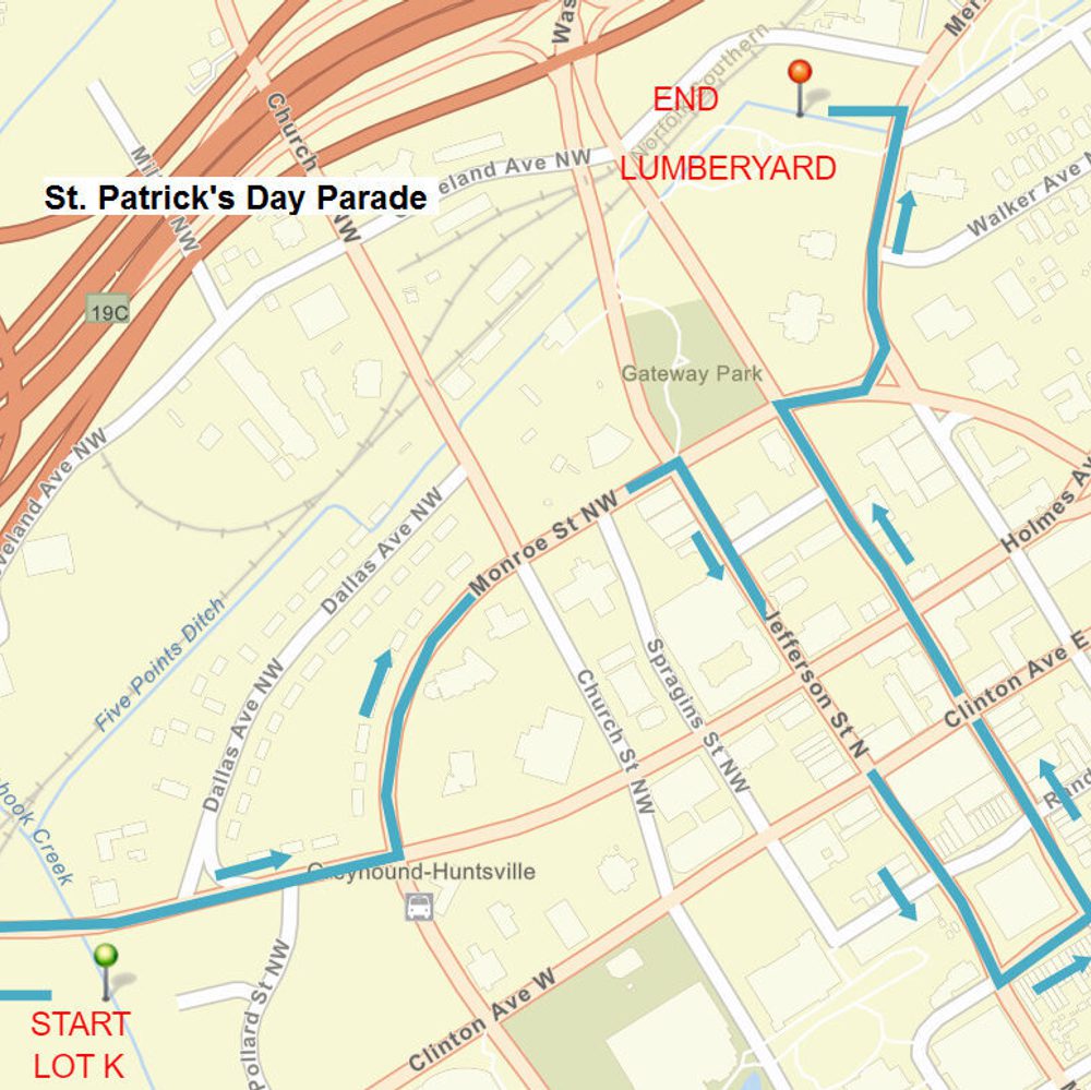 Huntsville St Patricks Day Parade Route Alabama News