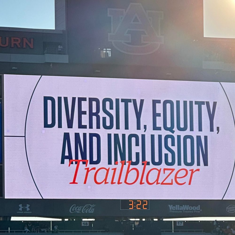 DEI scoreboard at Auburn's Jordan-Hare Stadium, 11/18/2023 Alabama News