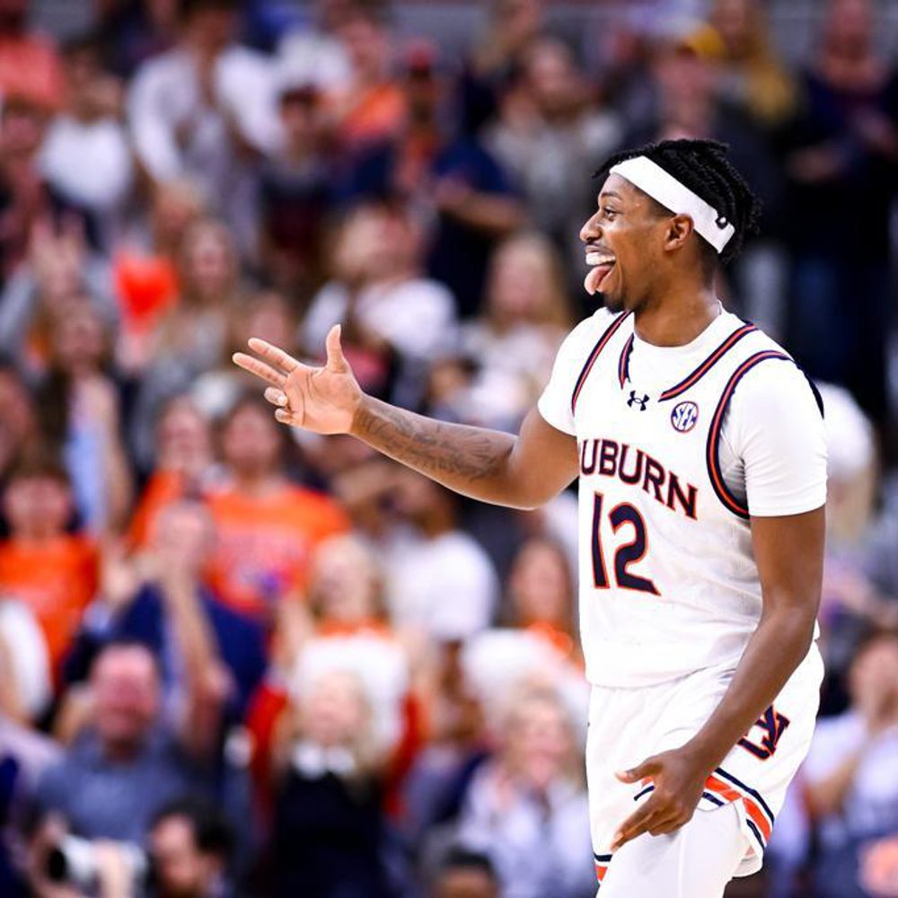 AUBURN, AL - MARCH 09 - Auburn’s Denver Jones (12) during the game between the #13 Auburn Tigers and the Georgia Bulldogs at Neville Arena in Auburn, AL on Saturday, March 9, 2024. Alabama News