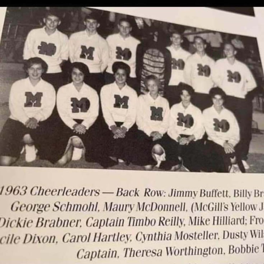 Jimmy Buffett on the 1963 McGill cheer squad Alabama News