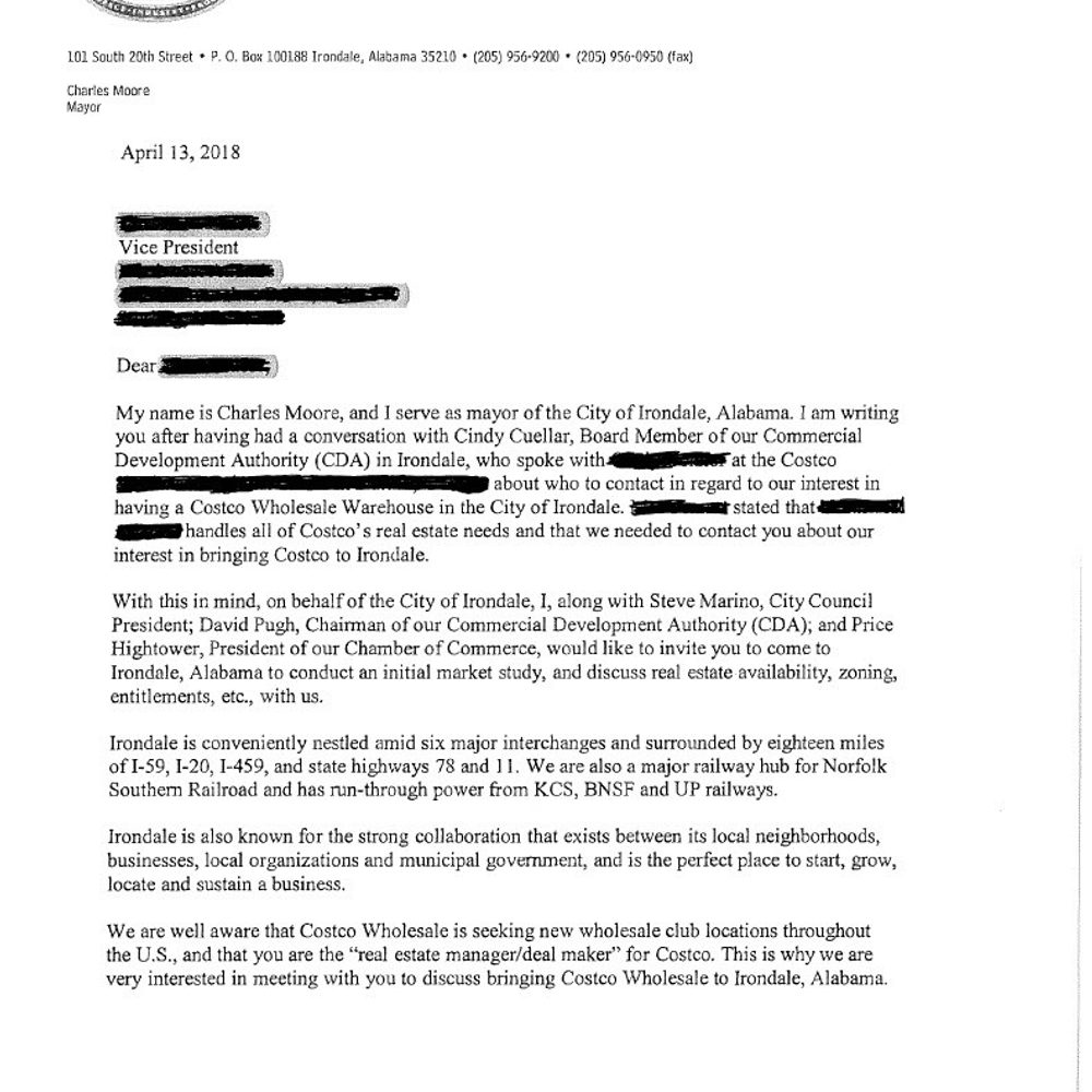 Costco Letter Alabama News