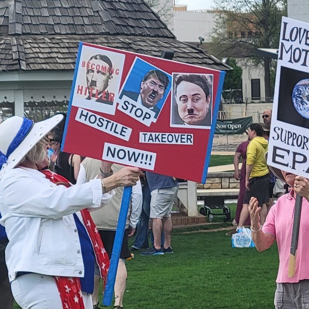 Elon Hitler EPA Protest Signs Alabama News