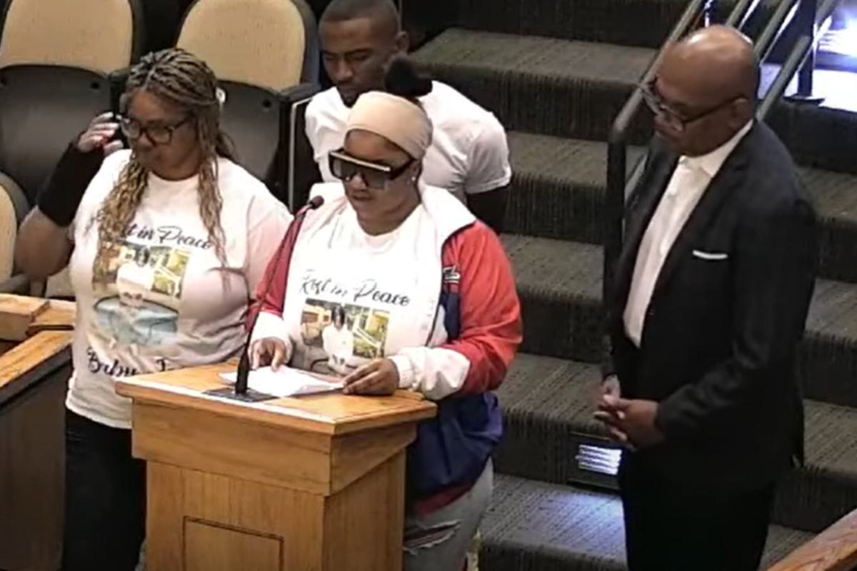 Family of Kordell Jones addressed Mobile City Council on May 2 2023