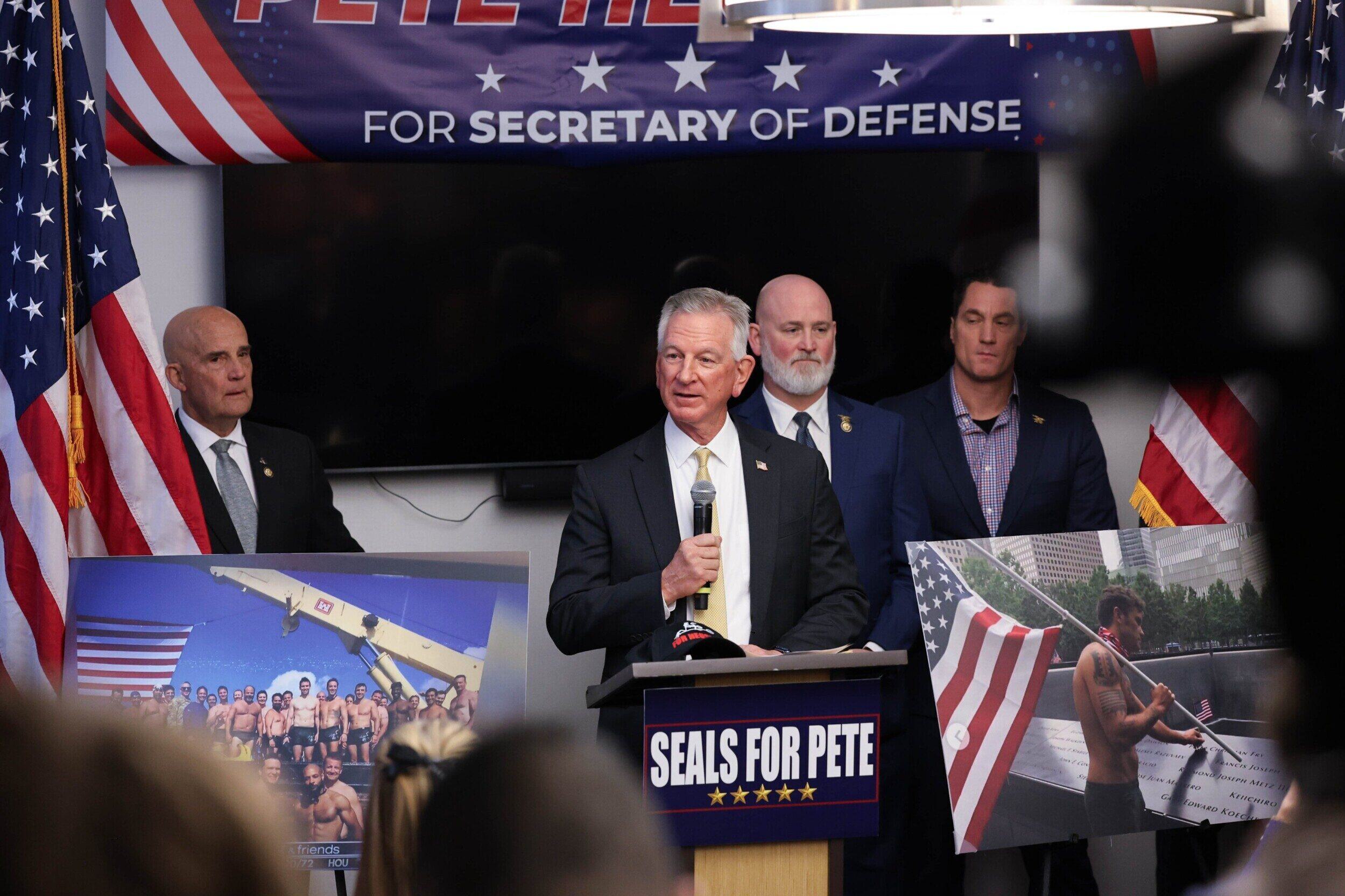 Tuberville joins SEALS, veterans to back Pete Hegseth ahead of SecDef ...