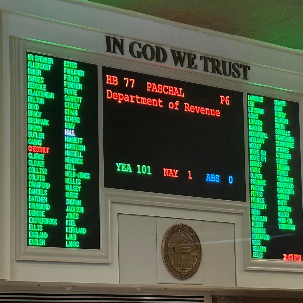 HB77 vote, 1/20/2026 Alabama News