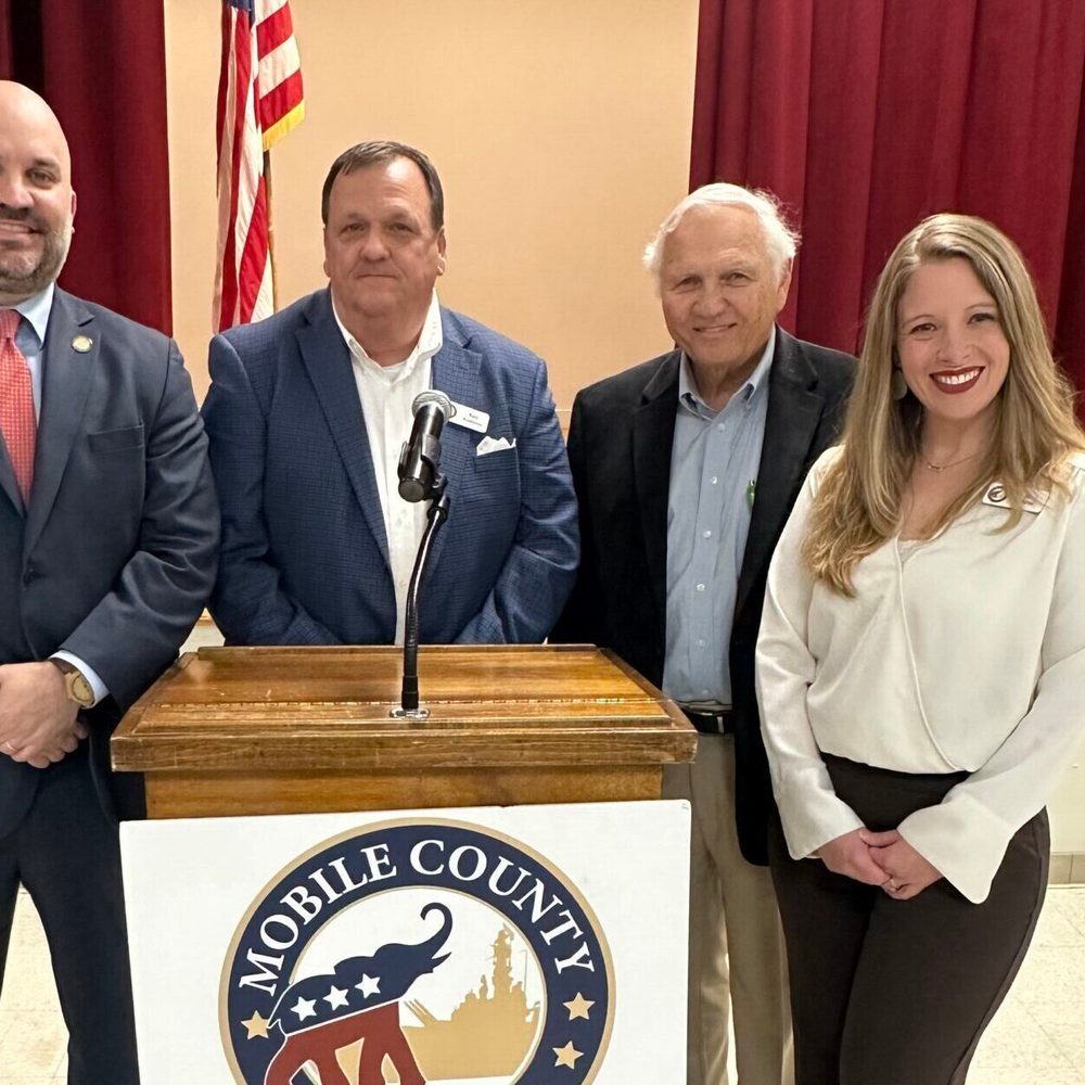 Stuart Lang, Vice Chairman; Ken Kvalheim, Chairman, Butch Blum, Treasurer, Jo O'Brien, Secretary Alabama News
