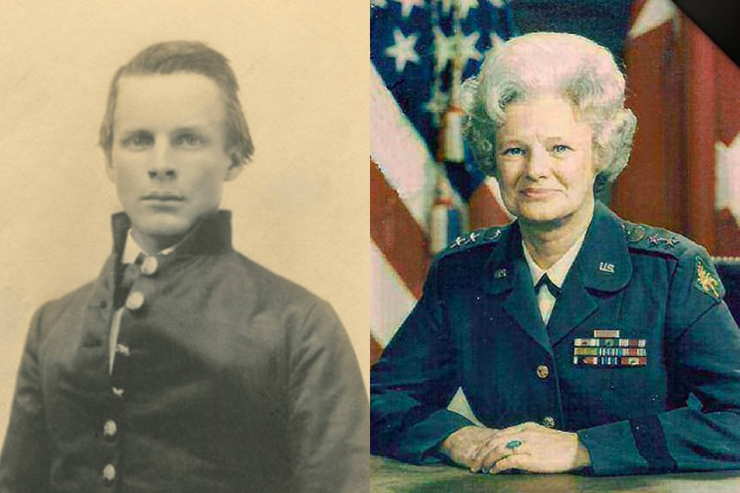 John Pelham left and Mary E Clark right Photos from Wikipedia