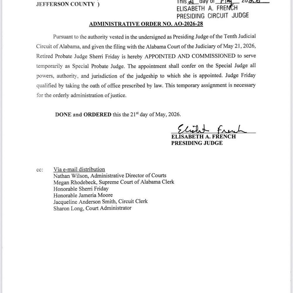 Judge Friday Appointment Alabama News