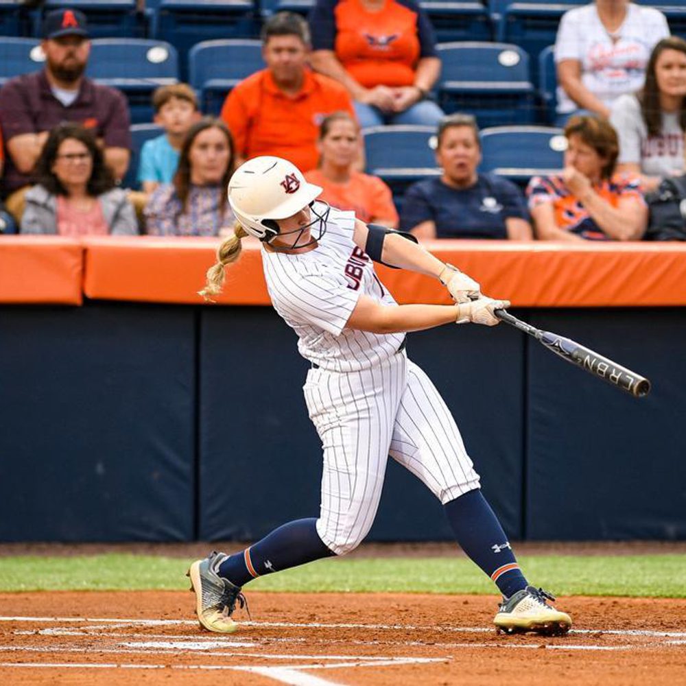 KK McCrary (16) during the Game between the Troy Trojans and the #24 Auburn Tigers at Jane B. Moore Field in Auburn, Al on Wednesday, Apr 12, 2023. Grayson Belanger/Auburn Tigers Alabama News
