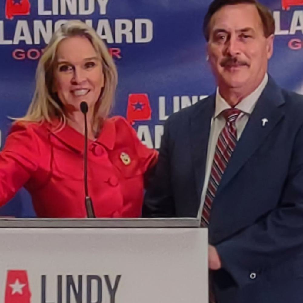 Lindy Blanchard and Mike Lindell photo provided by Blanchard campaign Alabama News