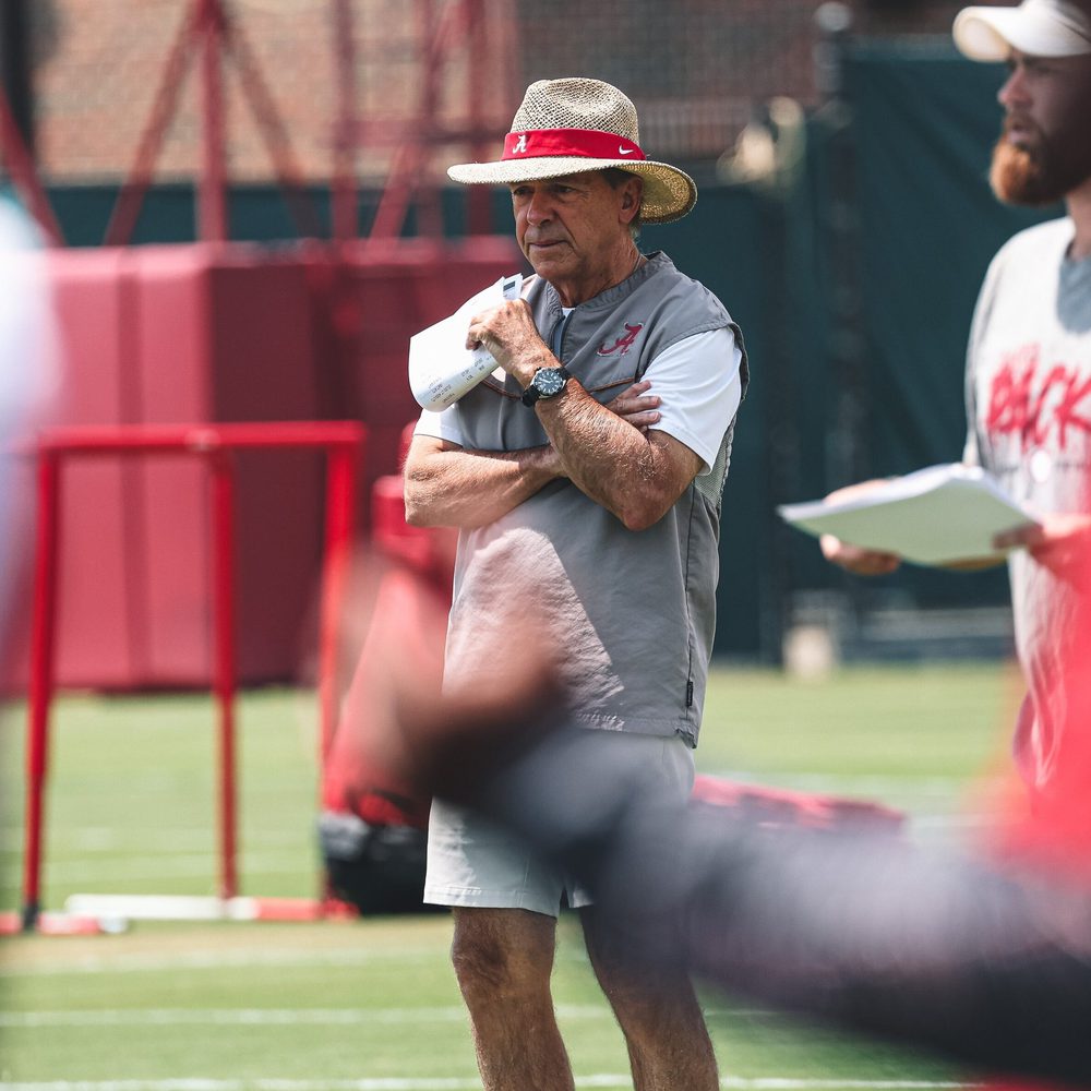 Nick Saban Fall Practice Twitter AlabamaFTBL Alabama News