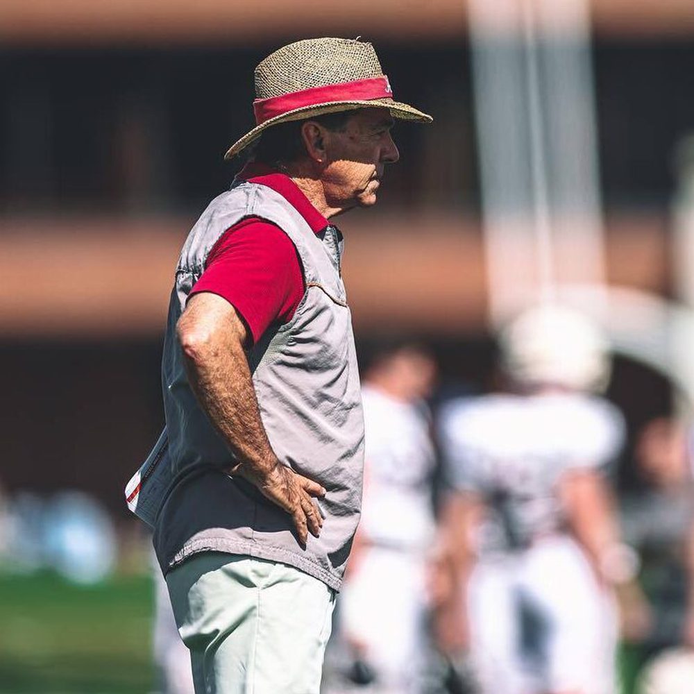 Nick Saban Spring 02 Facebook Alabama FTBL Alabama News