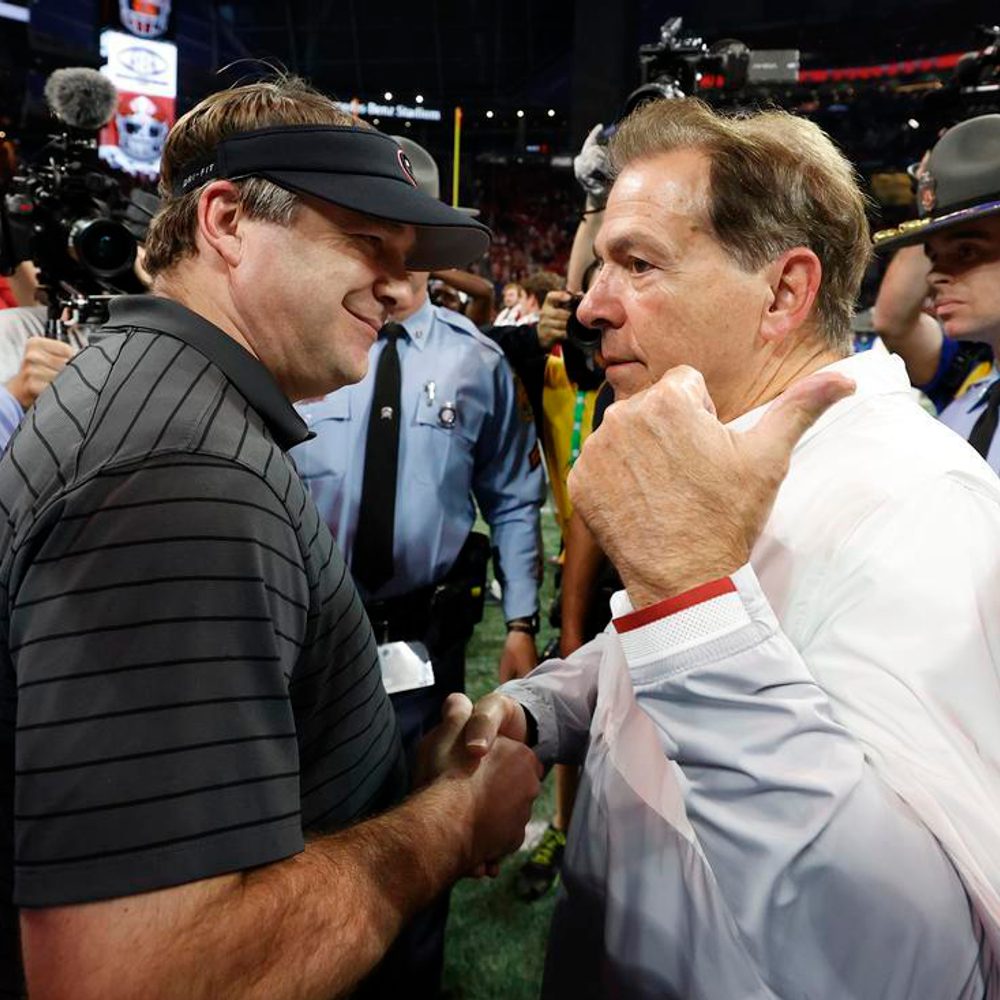 Nick Saban and Kirby Smart 2021 SEC Championship Game Alabama News