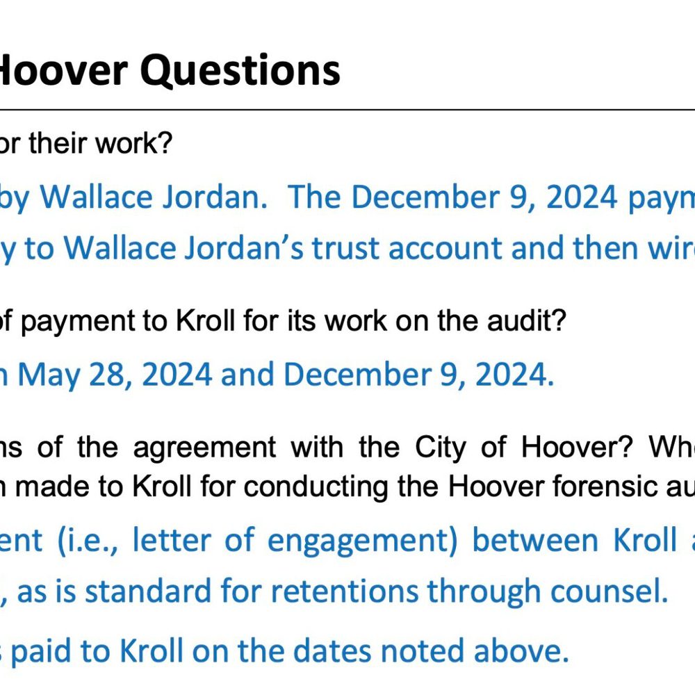 Payment Confirmation Hoover Alabama News