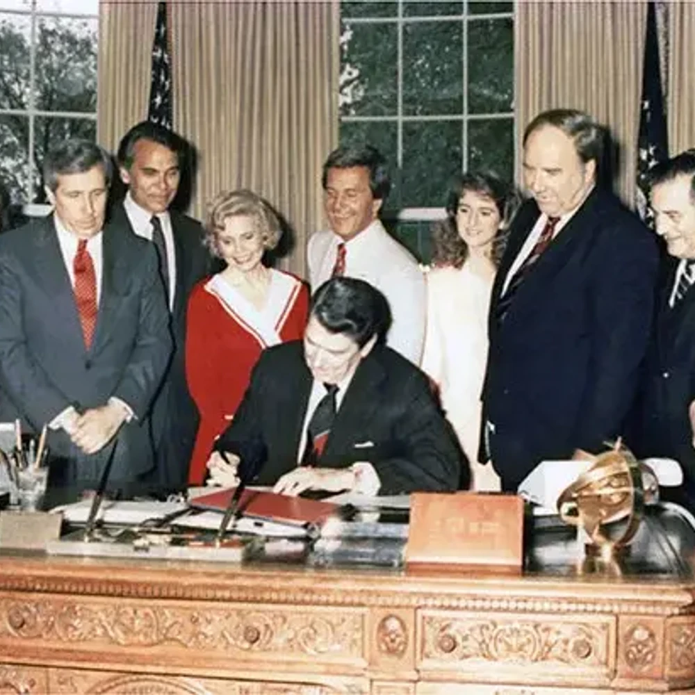 Reagan Signing NDP 1988 Alabama News
