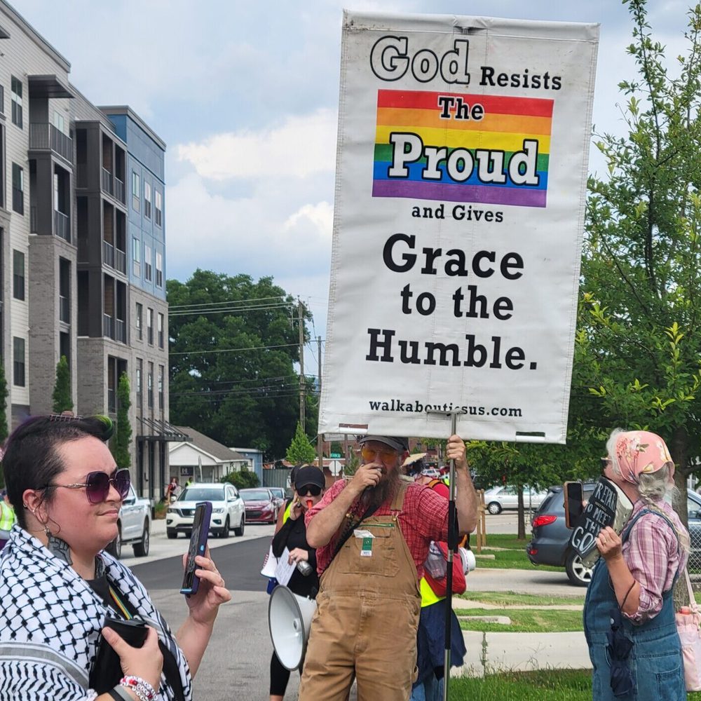 Religious Protestors Close Up, 6/28/2025 Alabama News
