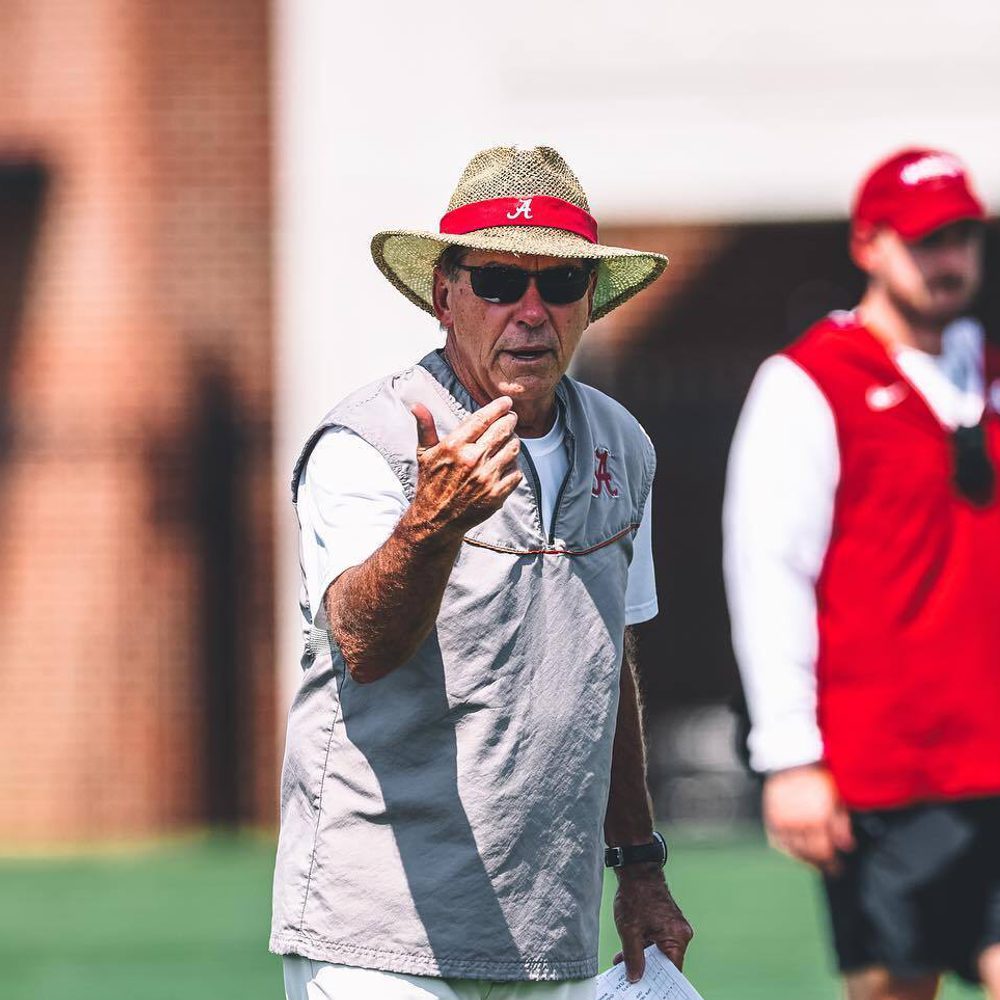Saban on Practice Field From Alabama Football Facebook Page Alabama News