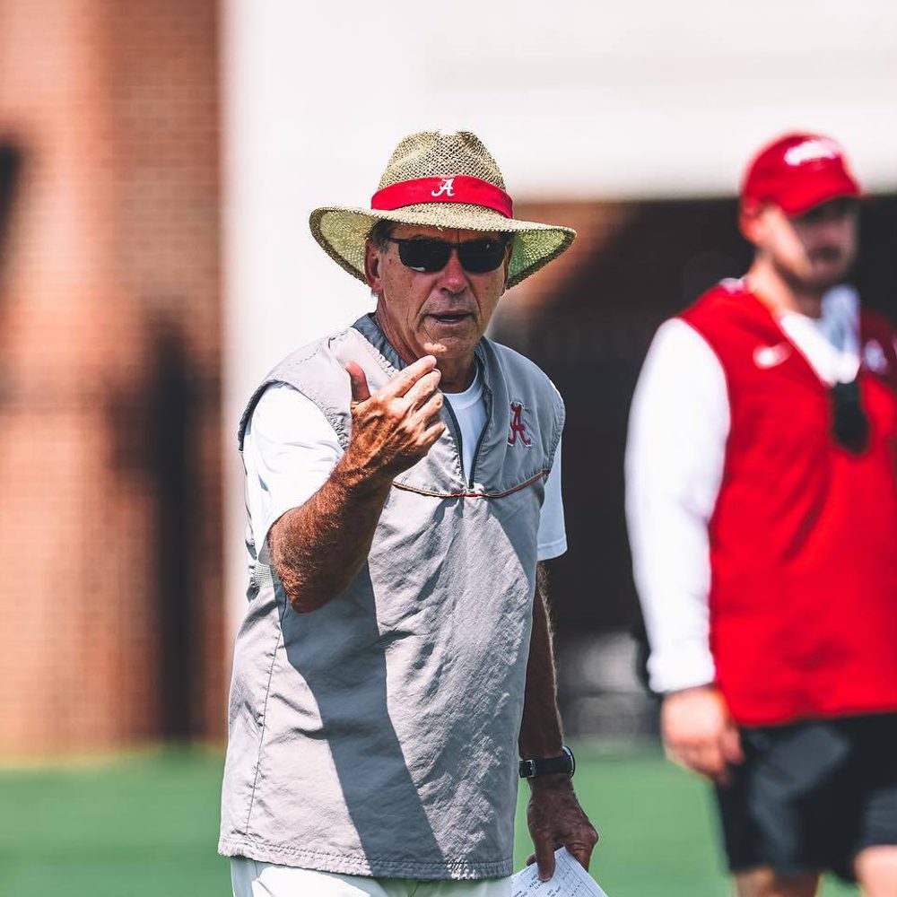 Saban on Practice Field From Alabama Football Facebook Page Alabama News