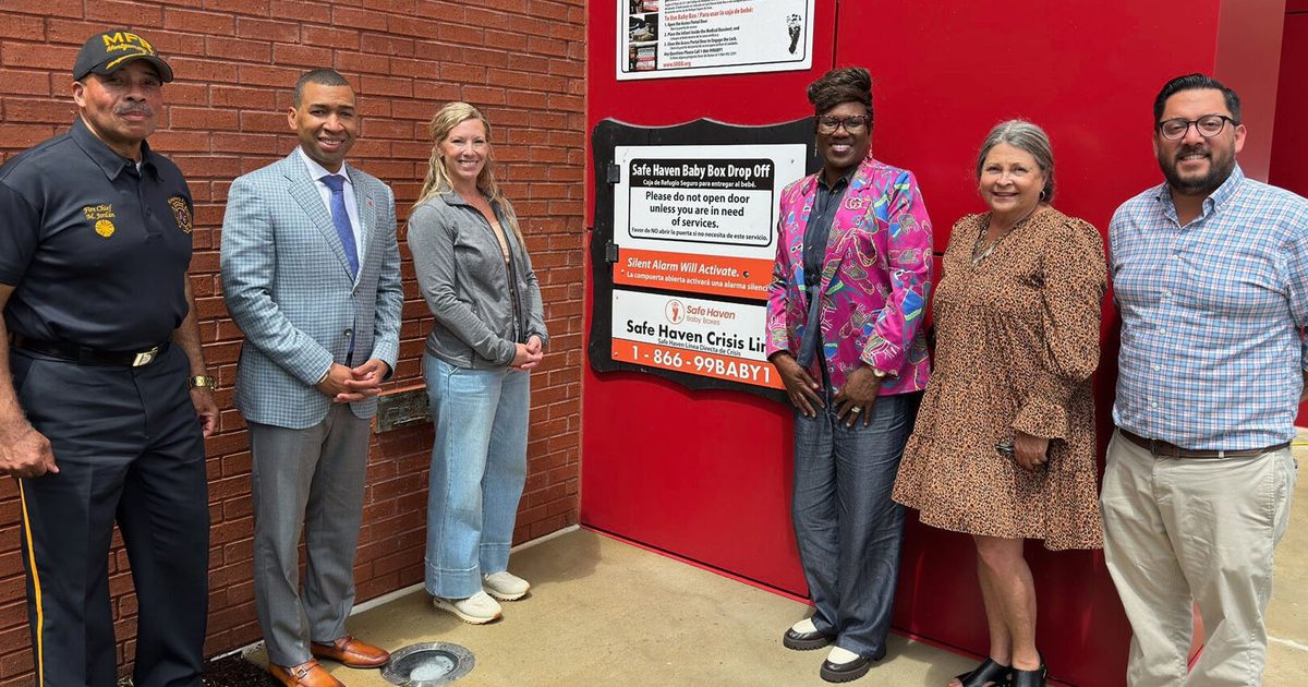 Shbb Safe Haven Baby Box installed at Montgomery fire station