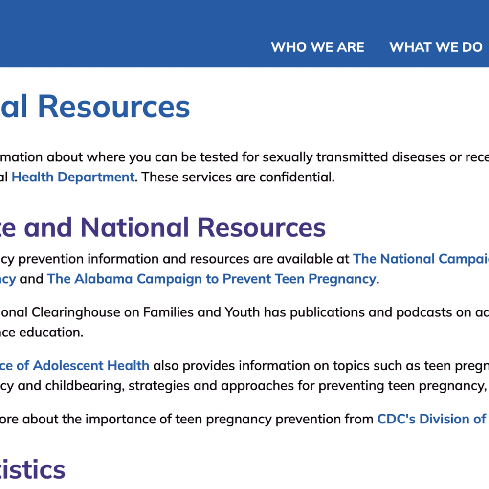 ADPH Sexual Health Alabama News