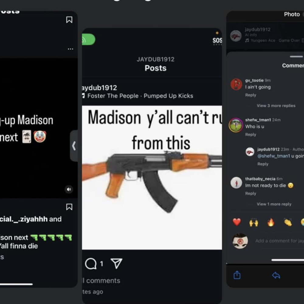Compilation of alleged threats made against schools in Madison County shared to social media. Alabama News