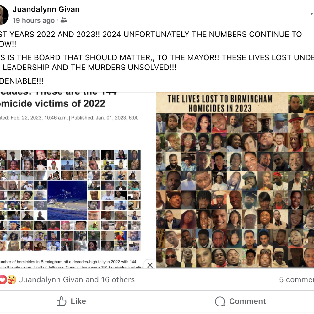 Givan Facebook. Alabama News