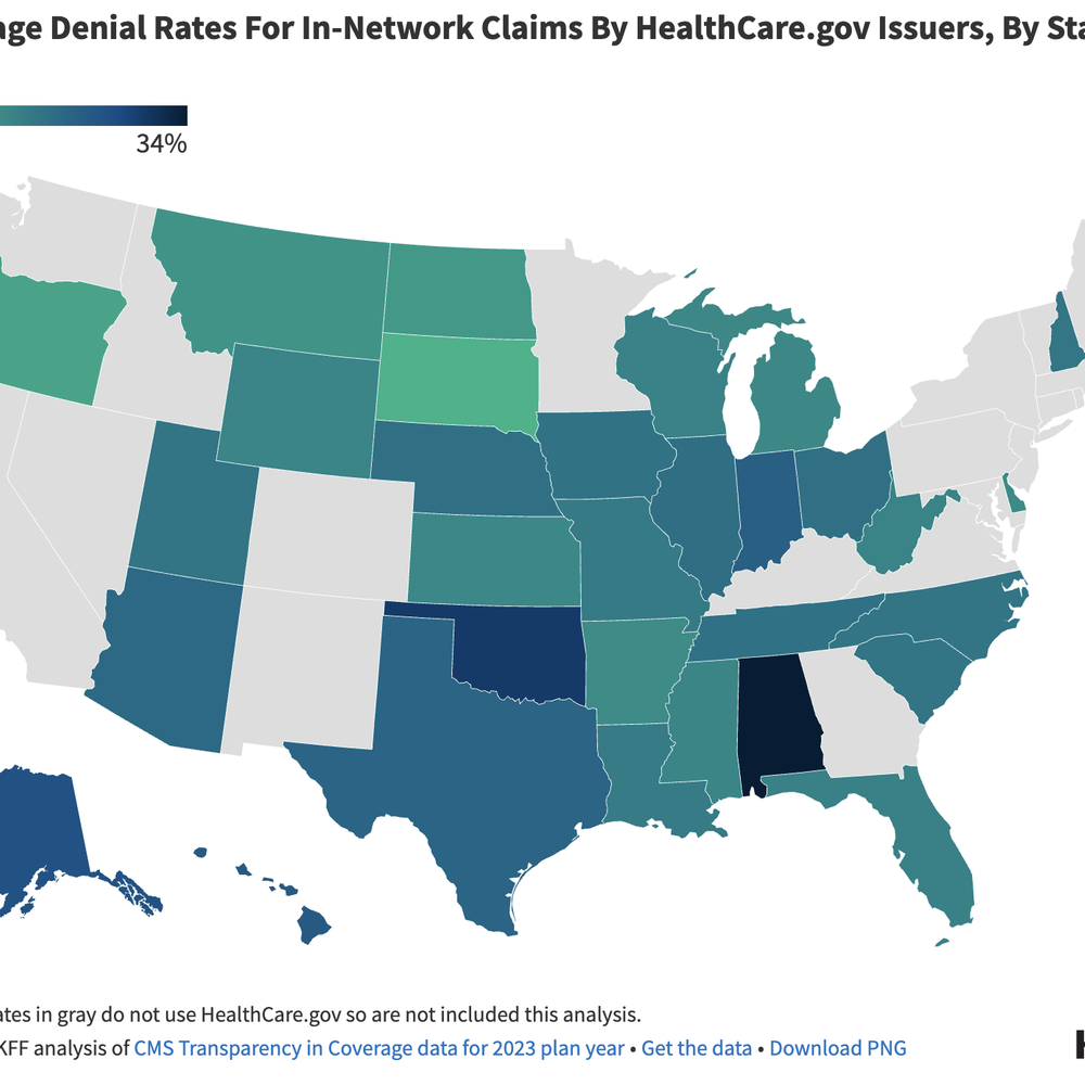 Denial rates in-network. Source: KFF. Alabama News