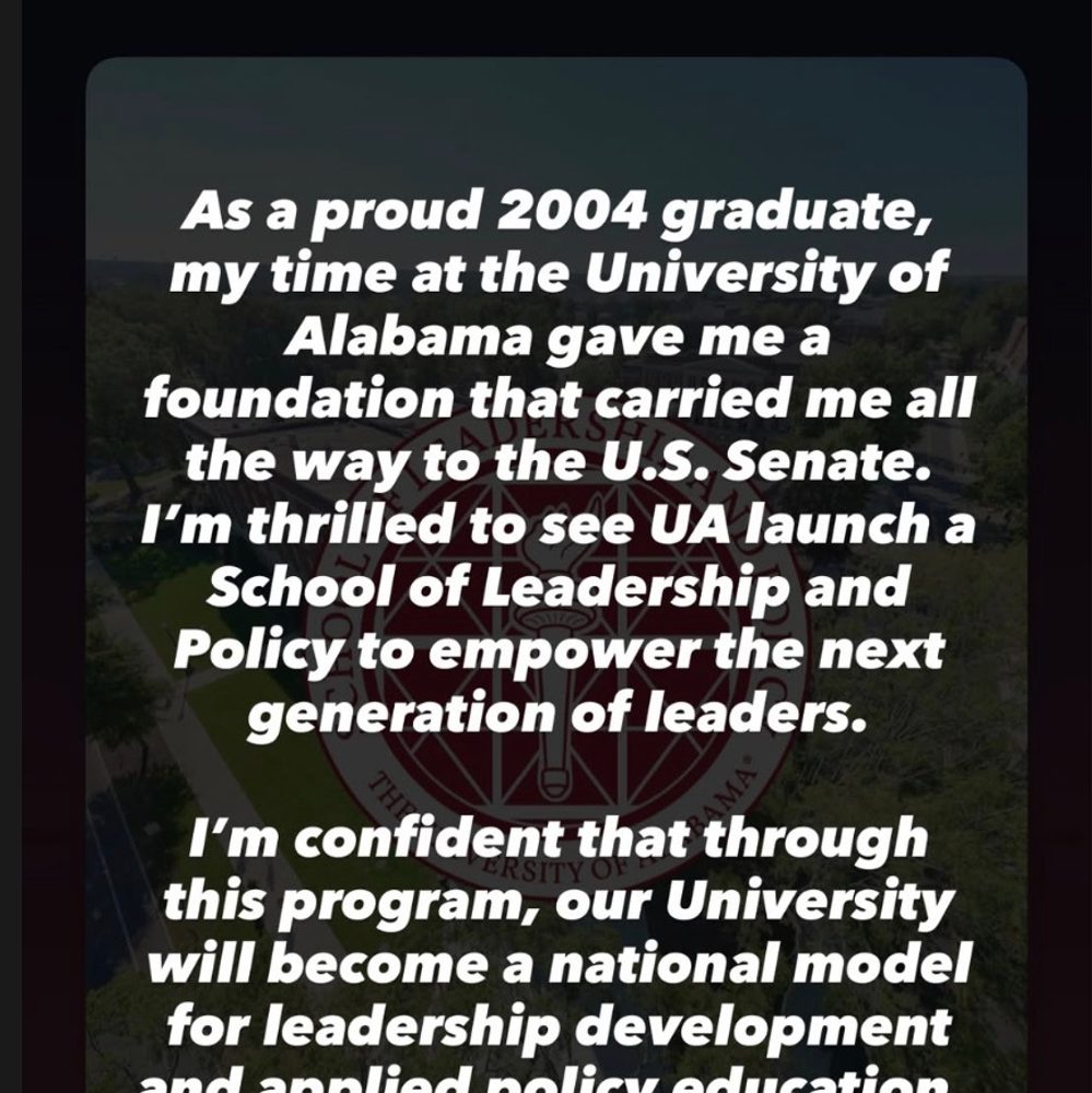 Sen Britt Support UA Alabama News