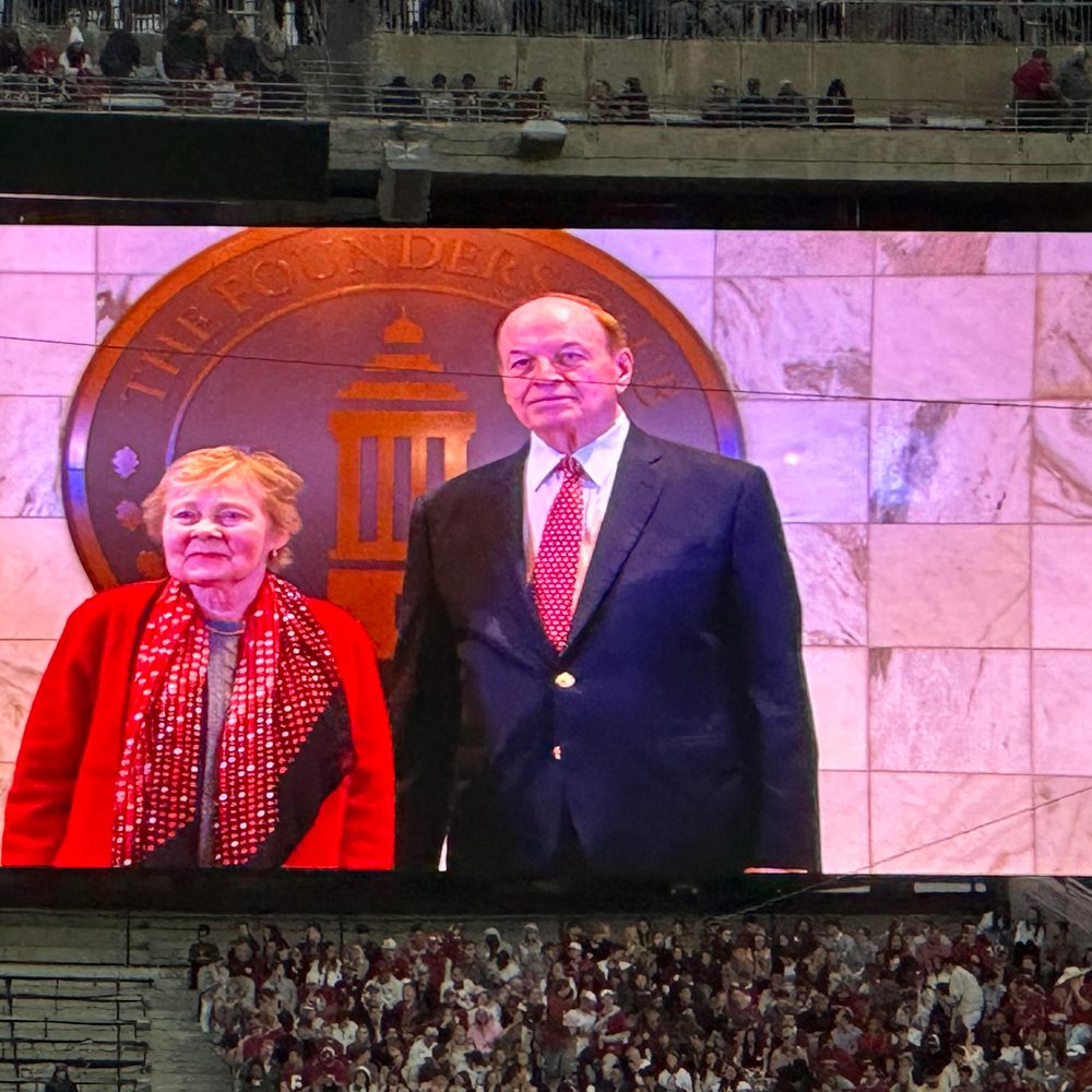 Shelby featured on the jumbotron at Bryant-Denny Stadium Alabama News