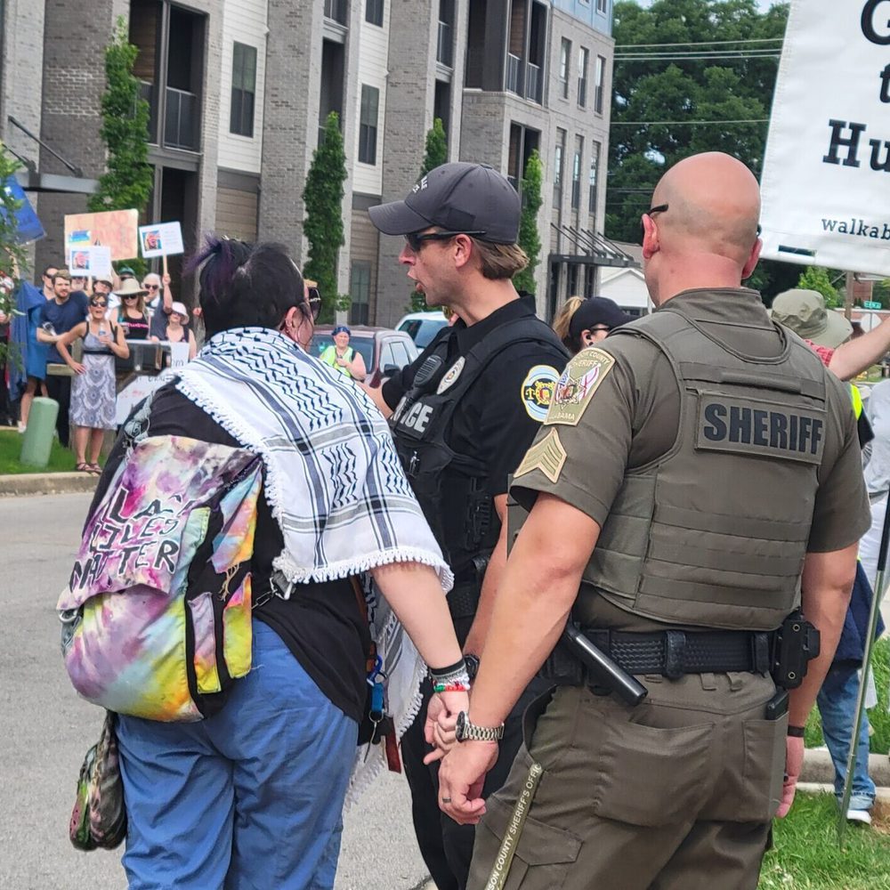 Sheriffs Deputies Keep Protesters Apart, 6/28/2025 Alabama News